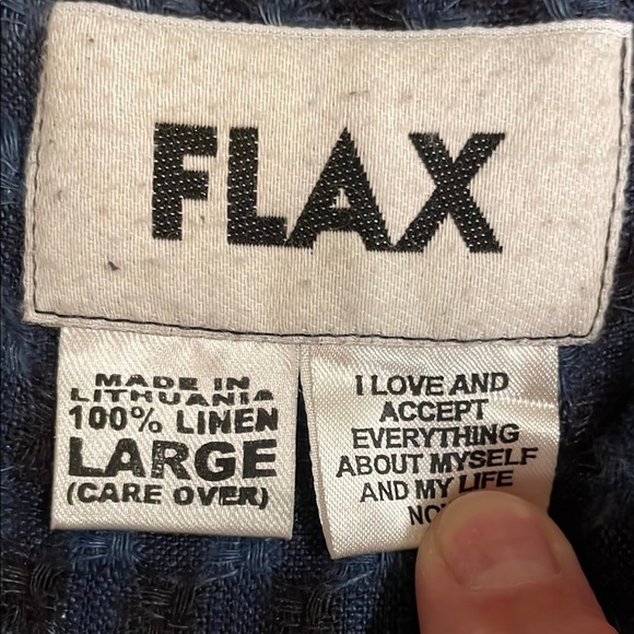 Flax brand Vintage Blue Checkered Jumpsuit (top not included). Large - Picture 7 of 7